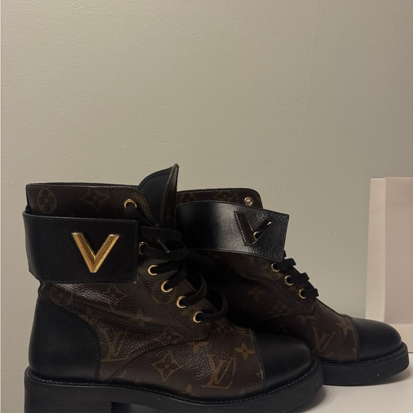 Louis Vuitton Black and Brown Ankle Boots - Picture 1 of 5
